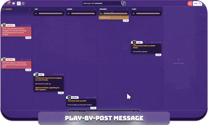 Minimal Play-By-Post: Post message