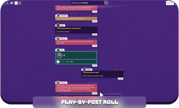 Minimal Play-By-Post: Roll dice
